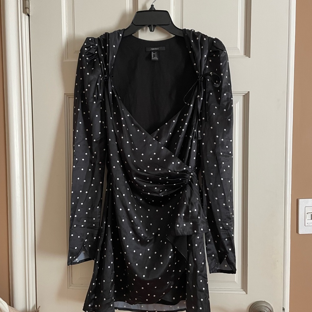 Forever 21 Black Polka Dot Mini Dress